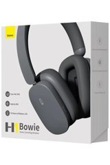 Baseus Bowie H1 Kulak Üstü Bluetooth Kulaklık Gri