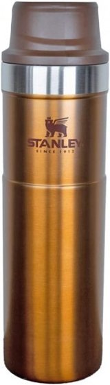 Stanley Klasik Trigger-Action Paslanmaz Çelik 590 ml Bardak Termos Kahverengi