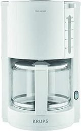 Krups ProAroma F30901 Plastik Filtreli Karaf 1 L Hazne Kapasiteli 10 Fincan Akıllı 1050 W Beyaz Filtre Kahve Makinesi