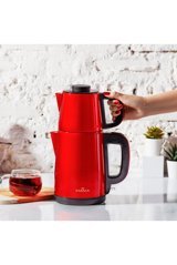 Karaca Tea Break Paslanmaz Çelik 1.8 lt 2400 W Modern Kırmızı Kettle