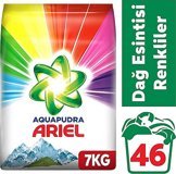 Ariel Aqua Pudra Dağ Esintisi Renkliler İçin 46 Yıkama Toz Deterjan 7 kg