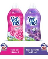 Vernel Max Gül - Lavanta 60 Yıkama Yumuşatıcı 2x1.14 lt