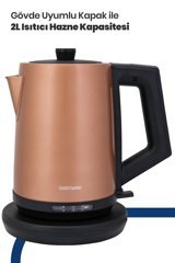 Goldmaster Belizz Çelik 2 lt 2200 W Işıklı Modern Rose Kettle