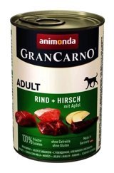Animonda Gran Carno Elmalı-Geyik Etli-Sığır Etli Yaş Köpek Maması 400 ml