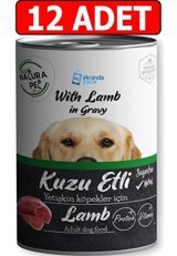 Eco Natura Pet Kuzu Etli Yetişkin Yaş Köpek Maması 400 gr 12'li