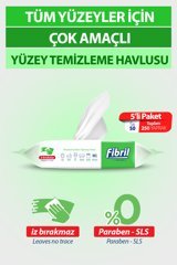 Fibril Çam Kokulu 50 Yaprak 5'li Paket Islak Temizlik Mendili