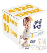 Fibril Baby Sensitive 90 Yaprak 48'li Paket Islak Havlu