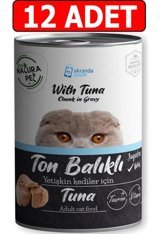 Eco Natura Pet Premium Quality Ton Balıklı Yetişkin Yaş Kedi Maması 12x400 gr