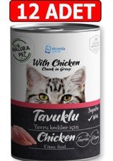 Eco Natura Pet Premium Quality Tavuk Yavru Yaş Kedi Maması 12x400 gr