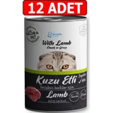 Eco Natura Pet Premium Quality Kuzu Etli Yetişkin Yaş Kedi Maması 12x400 gr