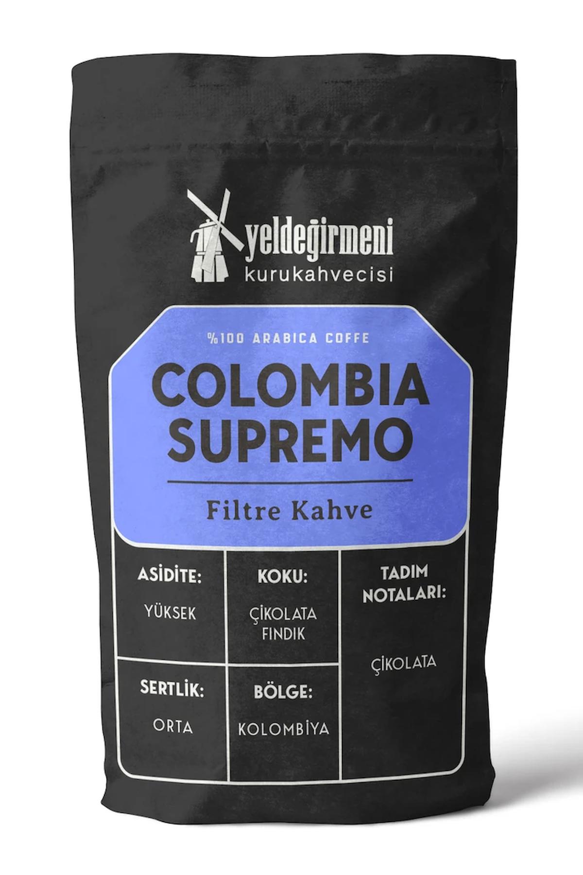Yeldeğirmeni Kurukahvecisi Colombia Supremo Filtre Kahve 1 kg