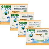 Green Clean Organik Bitkisel Tablet Bulaşık Makinesi Deterjanı 4x30 Adet
