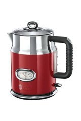 Russell Hobbs 21670-70 Cam 1.7 lt 2200 W Işıklı Retro Kırmızı Kettle