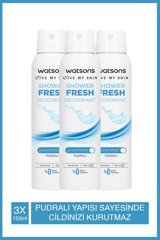 Watsons Shower Fresh Sprey Unisex Deodorant 3x150 ml