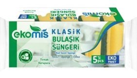 Ekomis Oluklu Bulaşık Süngeri 24x5'li