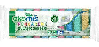 Ekomis Rengarenk Bulaşık Süngeri 5'li