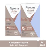 Rexona Shower Clean Stick Kadın Deodorant 2x45 ml