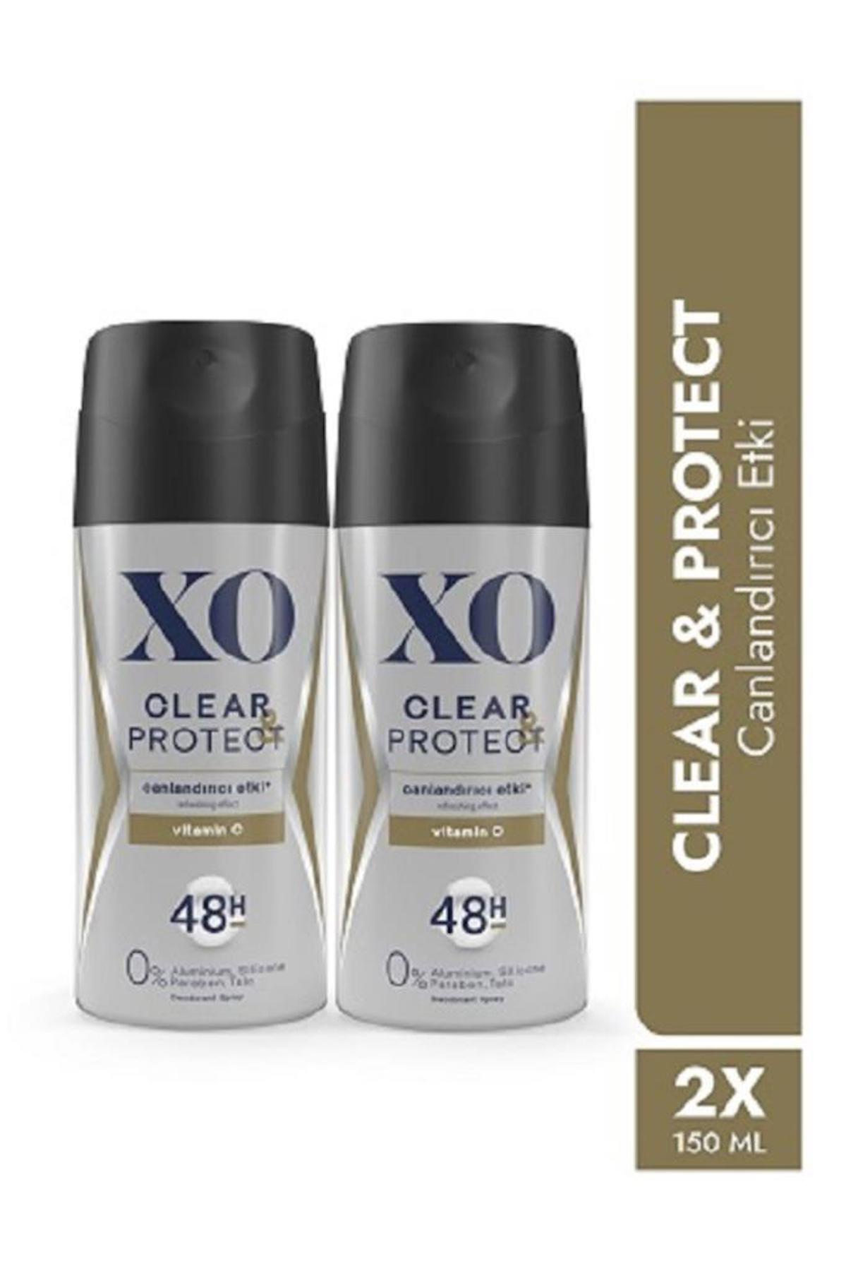 Xo Clear & Protcet Sprey Erkek Deodorant 2x150 ml