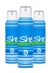 She İs Cool Sprey Kadın Deodorant 3x150 ml