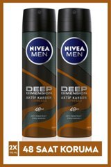 Nivea Deep Dimension Antiperspirant Sprey Erkek Deodorant 2x150 ml