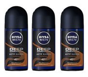 Nivea Deep Dimension Espresso Roll-On Erkek Deodorant 3x50 ml