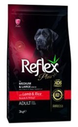 Reflex Plus Kuzu Etli Büyük Irk Yetişkin Kuru Köpek Maması 3 kg