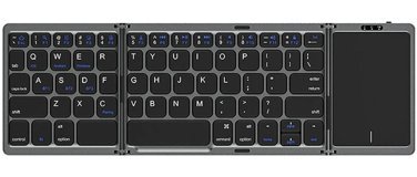 Recci RCS-K01 Katlanabilir Kablosuz Multifonksiyonel Touchpad Klavye Gri