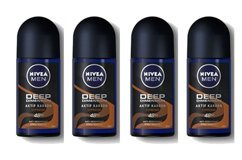 Nivea Deep Dimension Aktif Karbon Espresso Roll-On Erkek Deodorant 4x50 ml