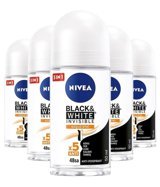Nivea Black&White Invisible Güçlü Etki Roll-On Kadın Deodorant 5x50 ml