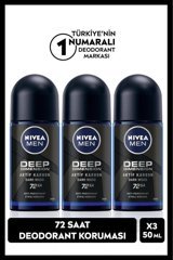 Nivea Deep Dimension Roll-On Erkek Deodorant 3x50 ml