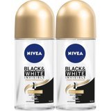Nivea Black&White Invisible Roll-On Kadın Deodorant 2x50 ml