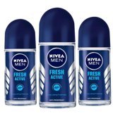 Nivea Fresh Active Roll-On Erkek Deodorant 3x50 ml