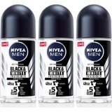 Nivea Black&White Invisible Original Antiperspirant Roll-On Erkek Deodorant 3x50 ml