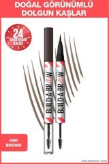 Maybelline New York Build a Brow 2in1 Ash Brown Asansörsüz Çift Taraflı İnce Uçlu Kaş Kalemi Kahverengi