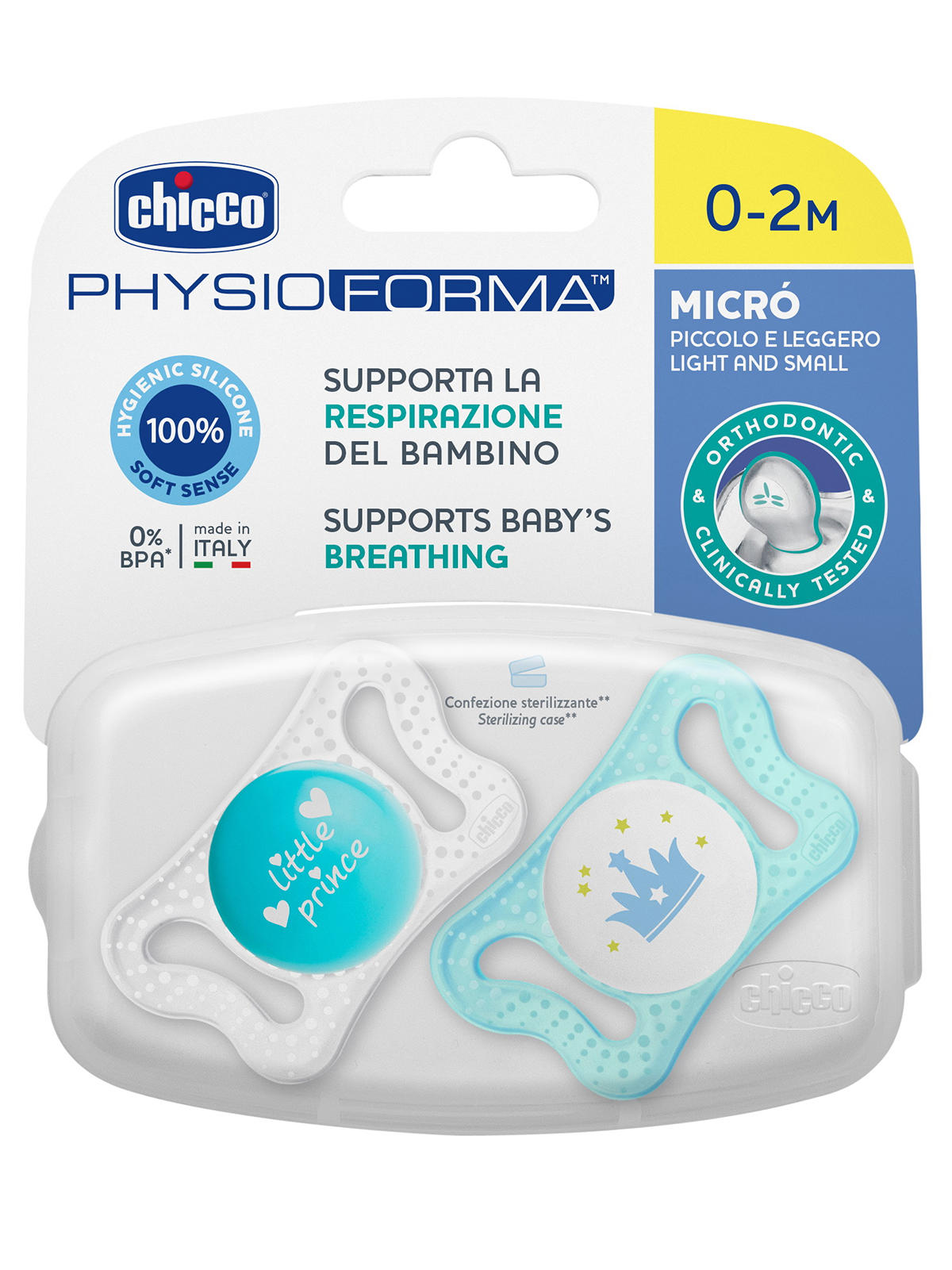 Chicco Physio Micro 0-2 Ay Mavi Emzik
