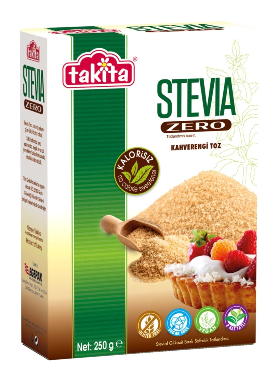 Takita Stevia Zero Kahverengi Toz Tatlandırıcı 250 gr