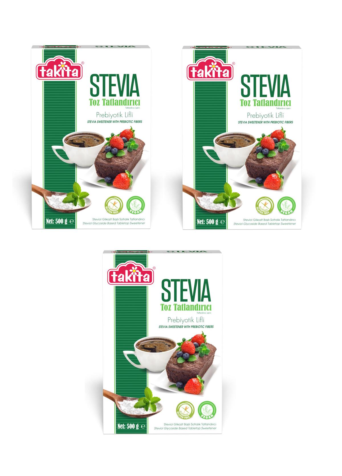 Takita Stevia Prebiyotik Lifli Toz Tatlandırıcı 2x 500 gr
