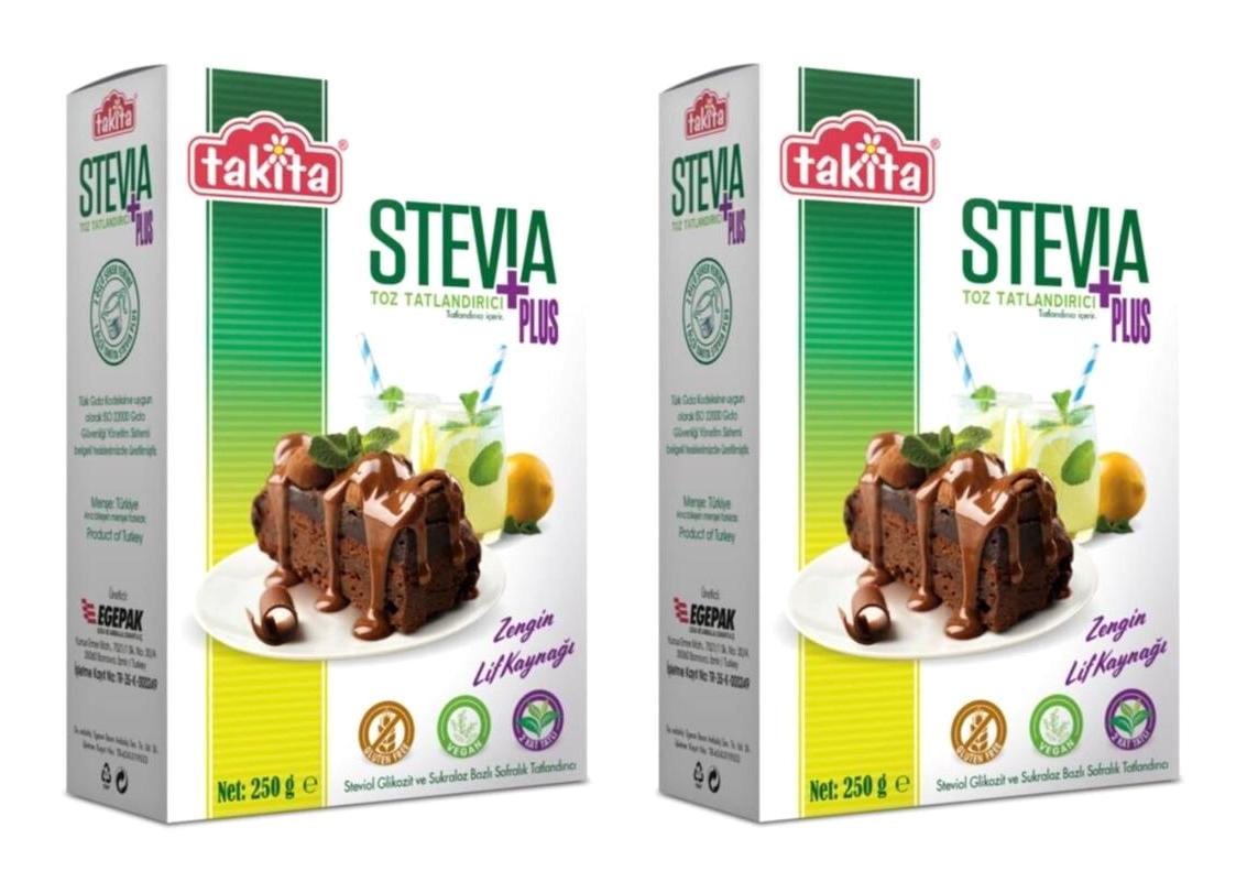 Takita Stevia Plus Toz Tatlandırıcı 2x250 gr