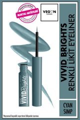 Nyx Vivid Brights Mat Cyan Simp Kalıcı İnce Uçlu Likit Eyeliner