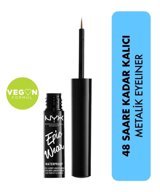 Nyx Epic Wear Suya Dayanıklı Metalik Kahverengi Kalıcı İnce Uçlu Likit Eyeliner