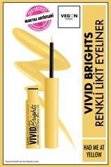 Nyx Vivid Brights Mat Had Me At Yellow Kalıcı İnce Uçlu Likit Eyeliner