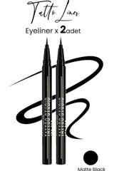 Maybelline New York Tattoo Mat Matte Black İnce Uçlu Kalem Eyeliner 2 Adet