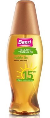 Benri Matcha Tea Matcha Tea Özlü 15 Faktör Vücut İçin Bronzlaştırıcı Yağ 150 ml