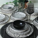 Keramika Shadow Nordic 24 Parça 6 Kişilik Stoneware Yuvarlak Yemek Takımı