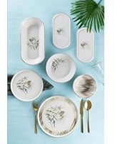 Acar Botany 27 Parça 6 Kişilik Stoneware Yuvarlak Yemek Takımı