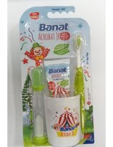 Banat Acrobat Jr Yumuşak U Manuel Çocuk Diş Fırçası Yeşil + Diş Macunu