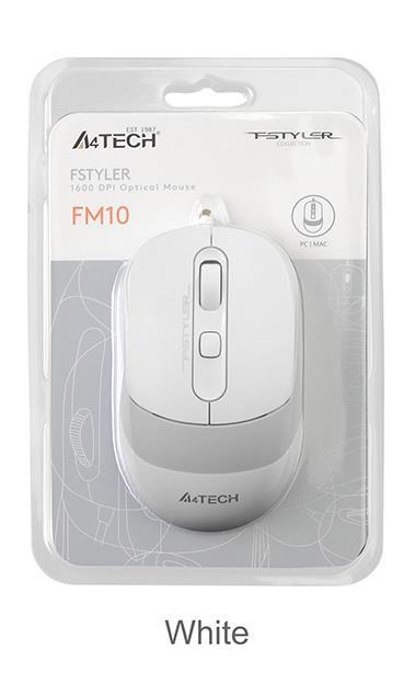 A4tech FM10 Kablolu Beyaz Optik Mouse