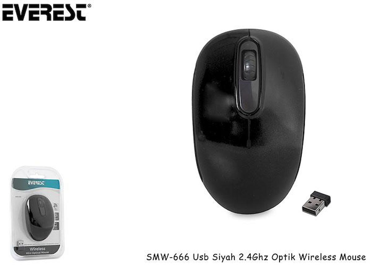 Everest SMW-86 Kablosuz Siyah Lazer Mouse
