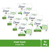 Dove Beauty Cream Bar Go Fresh Touch Salatalık-Yeşil Çay Sabun 8x90 gr