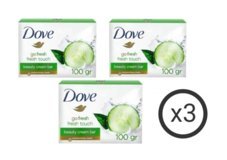 Dove Beauty Cream Bar Go Fresh Touch Salatalık-Yeşil Çay Sabun 3x100 gr